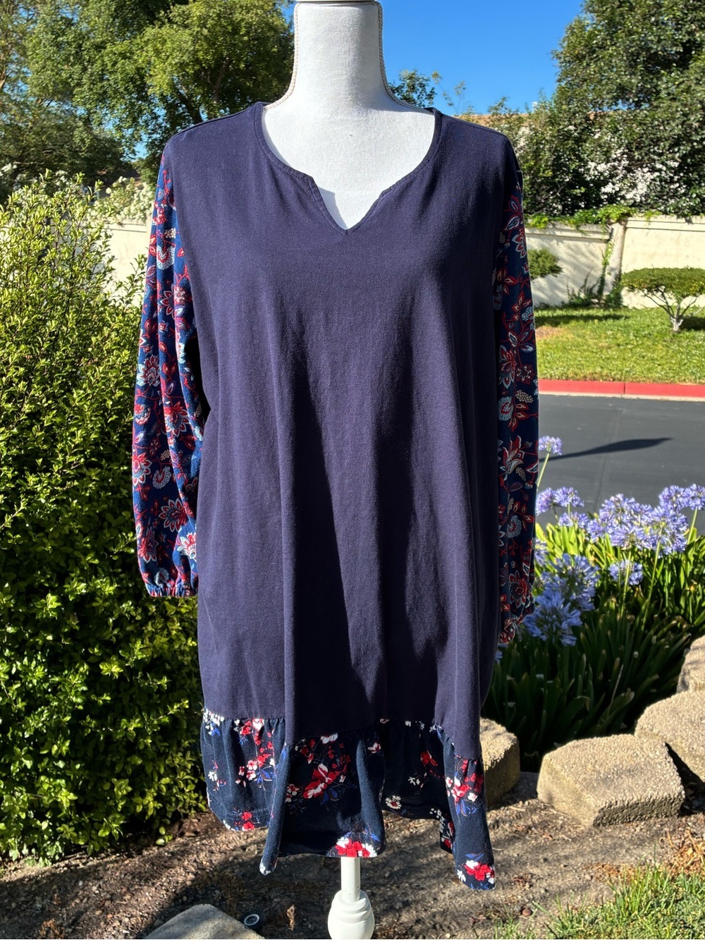 Ulla Popken Dark Navy Cotton Tunic Size 20/22